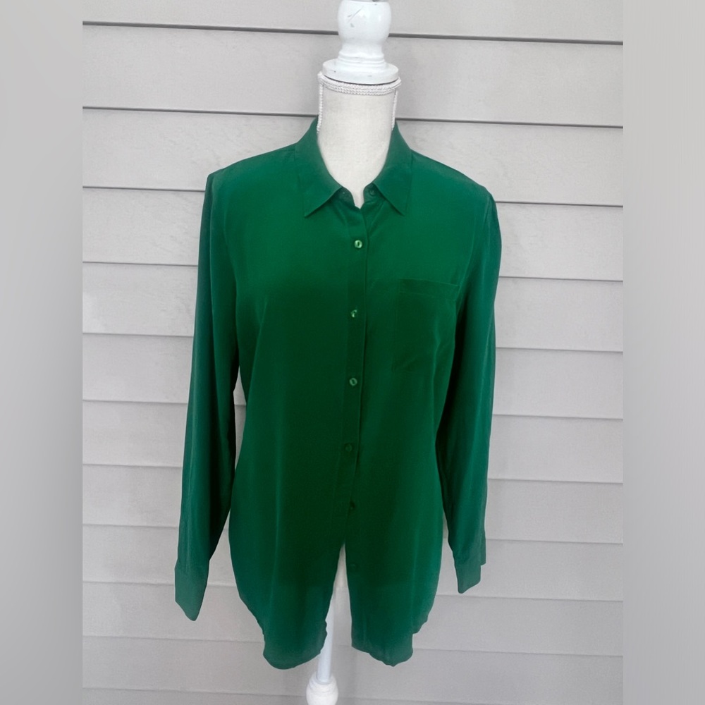 Worthington button down silk shirt size L